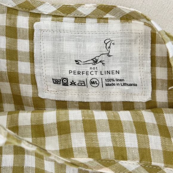 GORDES Boxy Linen Top – Gingham - Picture 4 of 4